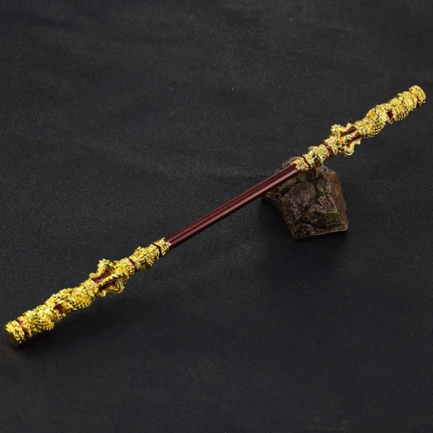 Wukong Zinc Alloy Figurine - Monkey King Great Sage Equal to Heaven Golden Cudgel 30CM Metal Ruyi Jingu Bang Staff - Game Collectible Model