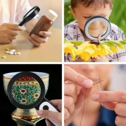 30X Handheld Reading Magnifying Glass Illuminated Magnifier Microscope Lens Jewelry Watch Loupe Magnifier With LED Light