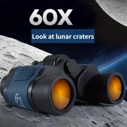 60x60 High-power Binoculars With Coordinates BAK4 Portable Telescope Low Light Night Vision Hunting Sports Tourism Sightseeing Objective 36mm Eyepiece 16mm Magnification 10x