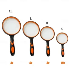 10X Portable Magnifier Glass Lens Handheld Rubber Handle High Magnifying Glass for Reading Newspaper Jewelry Eye Loupe Glass, Back to School Gift