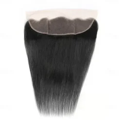 13x4 Transparent Lace Frontal Closure Brazilian Straight Human Hair Swiss Lace 100% Human Remy Hair Pre Plucked with Baby Hair