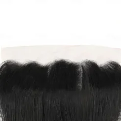 13x4 Transparent Lace Frontal Closure Brazilian Straight Human Hair Swiss Lace 100% Human Remy Hair Pre Plucked with Baby Hair