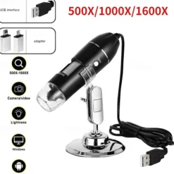 500X 1000X 1600X Digital Microscope Camera 3in1 Type-C USB Portable Electronic Microscope For Soldering LED Magnifier For Cell Phone Repair