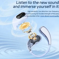 XG99 True Wireless Headphones TWS Earbuds Ear Hook Bluetooth 5.3 Sports Ergonomic Design Waterproof IPX4 for Mobile Phone Travel