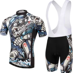 XINTOWN Men's Cycling Jersey with Bib Shorts Cycling Jersey Set Short Sleeve Mountain Bike MTB Road Bike Cycling Winter Black Blue Mint Green Bike Bib Shorts Jersey Clothing Suit 3D Pad Breathable