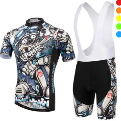 XINTOWN Men's Cycling Jersey with Bib Shorts Cycling Jersey Set Short Sleeve Mountain Bike MTB Road Bike Cycling Winter Black Blue Mint Green Bike Bib Shorts Jersey Clothing Suit 3D Pad Breathable