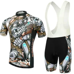 XINTOWN Men's Cycling Jersey with Bib Shorts Cycling Jersey Set Short Sleeve Mountain Bike MTB Road Bike Cycling Winter Black Blue Mint Green Bike Bib Shorts Jersey Clothing Suit 3D Pad Breathable