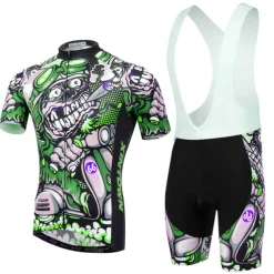 XINTOWN Men's Cycling Jersey with Bib Shorts Cycling Jersey Set Short Sleeve Mountain Bike MTB Road Bike Cycling Winter Black Blue Mint Green Bike Bib Shorts Jersey Clothing Suit 3D Pad Breathable