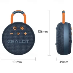 ZEALOT S77 Outdoor Speaker Bluetooth Speaker Bluetooth TF Card Outdoor Waterproof Stereo Sound Speaker For PC Laptop Mobile Phone