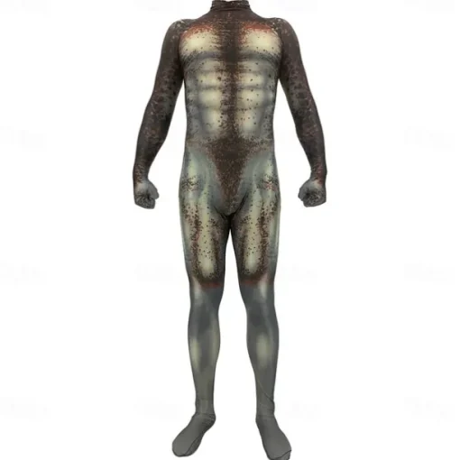 Zentai Suits Bodysuit Warrior Cosplay Carnival Costume Full Body Suit Men's Boys Antique Standing Style Chic & Modern Printing Lycra Spandex Costume for Halloween Carnival Masquerade Adults Kid's