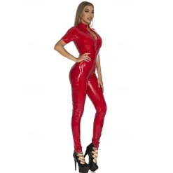 Zentai Suits Catsuit Skin Suit Motorcycle Girl Adults Cosplay Costumes Plus Size Cosplay Solid Color Masquerade