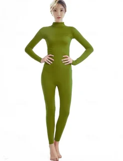 Zentai Suits Cosplay Costume Catsuit Carnival Costume Full Body Suit Men's Women's Sex Solid Colored Spandex Lycra Costume for Halloween Carnival Masquerade Adults'