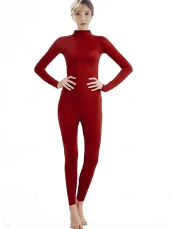 Zentai Suits Cosplay Costume Catsuit Carnival Costume Full Body Suit Men's Women's Sex Solid Colored Spandex Lycra Costume for Halloween Carnival Masquerade Adults'