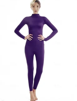 Zentai Suits Cosplay Costume Catsuit Carnival Costume Full Body Suit Men's Women's Sex Solid Colored Spandex Lycra Costume for Halloween Carnival Masquerade Adults'