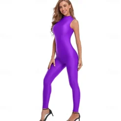 Zentai Suits Cosplay Costume Skin Suit Ninja Carnival Costume Full Body Suit Kings Day Women's Leotards Sexy Costume Solid Color Spandex Lycra Costume for Halloween Carnival Masquerade Adults'