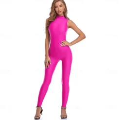 Zentai Suits Cosplay Costume Skin Suit Ninja Carnival Costume Full Body Suit Kings Day Women's Leotards Sexy Costume Solid Color Spandex Lycra Costume for Halloween Carnival Masquerade Adults'