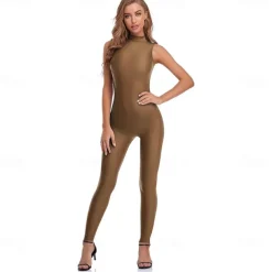 Zentai Suits Cosplay Costume Skin Suit Ninja Carnival Costume Full Body Suit Kings Day Women's Leotards Sexy Costume Solid Color Spandex Lycra Costume for Halloween Carnival Masquerade Adults'