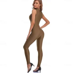 Zentai Suits Cosplay Costume Skin Suit Ninja Carnival Costume Full Body Suit Kings Day Women's Leotards Sexy Costume Solid Color Spandex Lycra Costume for Halloween Carnival Masquerade Adults'