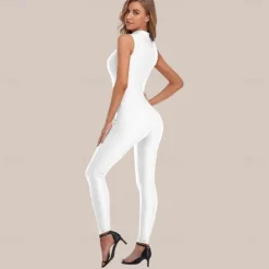 Zentai Suits Cosplay Costume Skin Suit Ninja Carnival Costume Full Body Suit Kings Day Women's Leotards Sexy Costume Solid Color Spandex Lycra Costume for Halloween Carnival Masquerade Adults'