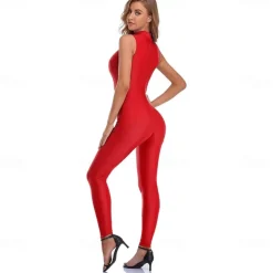 Zentai Suits Cosplay Costume Skin Suit Ninja Carnival Costume Full Body Suit Kings Day Women's Leotards Sexy Costume Solid Color Spandex Lycra Costume for Halloween Carnival Masquerade Adults'