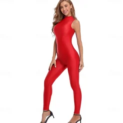 Zentai Suits Cosplay Costume Skin Suit Ninja Carnival Costume Full Body Suit Kings Day Women's Leotards Sexy Costume Solid Color Spandex Lycra Costume for Halloween Carnival Masquerade Adults'