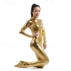 Zentai Suits Cosplay Costume Catsuit Carnival Costume Full Body Suit Men's Women's Sex Sexy Costume Solid Colored Spandex Latex Costume for Halloween Adults'