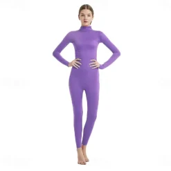 Zentai Suits Cosplay Costume Bodysuit Carnival Costume Full Body Suit Women's All Boys' Cosplay Solid Color Lycra Spandex Costume for Halloween Carnival Children's Day Kid's Adults'