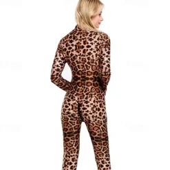 Zentai Suits Cosplay Costume Catsuit Carnival Costume Full Body Suit Women's Cosplay Sexy Costume Leopard Costume for Masquerade Adults
