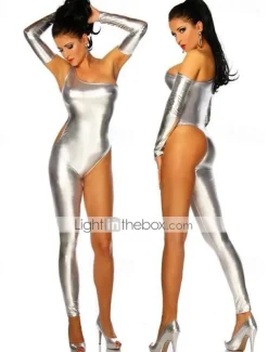 Zentai Suits Cosplay Costume Catsuit Motorcycle Girl Carnival Costume Full Body Suit Women's Sexy Costume Solid Colored Spandex Latex Costume for Halloween Carnival Masquerade Adults'