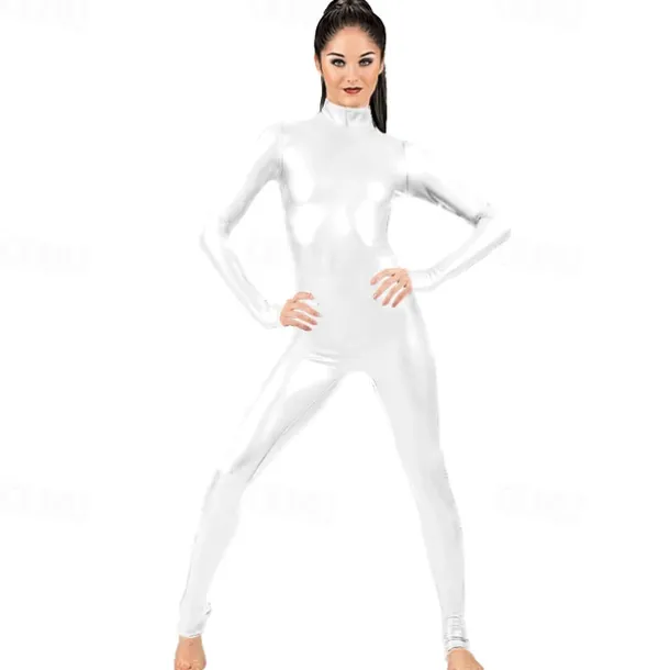 Zentai Suits Cosplay Costume Catsuit Motorcycle Girl Carnival Costume Full Body Suit Men's Women's Sex Sexy Costume Solid Colored Spandex Latex Costume for Halloween Adults'