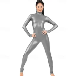 Zentai Suits Cosplay Costume Catsuit Motorcycle Girl Carnival Costume Full Body Suit Men's Women's Sex Sexy Costume Solid Colored Spandex Latex Costume for Halloween Adults'