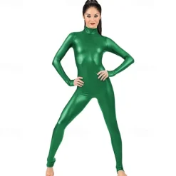 Zentai Suits Cosplay Costume Catsuit Motorcycle Girl Carnival Costume Full Body Suit Men's Women's Sex Sexy Costume Solid Colored Spandex Latex Costume for Halloween Adults'