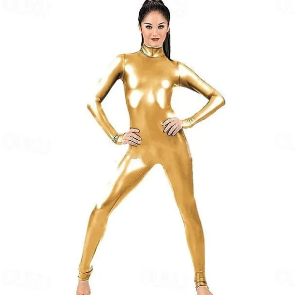 Zentai Suits Cosplay Costume Catsuit Motorcycle Girl Carnival Costume Full Body Suit Men's Women's Sex Sexy Costume Solid Colored Spandex Latex Costume for Halloween Adults'