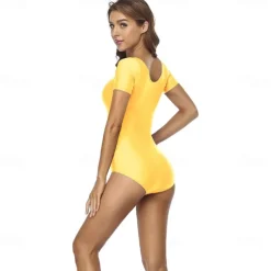 Zentai Suits Cosplay Costume Skin Suit Ninja Carnival Costume Full Body Suit Kings Day Women's Leotards Sexy Costume Solid Color Spandex Lycra Costume for Halloween Carnival Masquerade Adults'