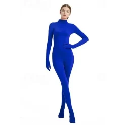 Zentai Suits Cosplay Costume Bodysuit Carnival Costume Full Body Suit Women's All Boys Cosplay Solid Color Lycra Spandex Costume for Halloween Carnival Children's Day Kid's Adults'