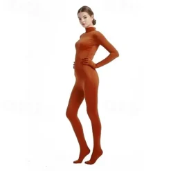 Zentai Suits Cosplay Costume Bodysuit Carnival Costume Full Body Suit Women's All Boys Cosplay Solid Color Lycra Spandex Costume for Halloween Carnival Children's Day Kid's Adults'