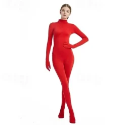 Zentai Suits Cosplay Costume Bodysuit Carnival Costume Full Body Suit Women's All Boys Cosplay Solid Color Lycra Spandex Costume for Halloween Carnival Children's Day Kid's Adults'