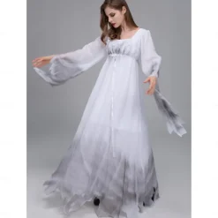 Zombie Ghostly Bride Halloween Cosplay Costume Party Costume Masquerade Outfits Adults' Women's Masquerade Performance Party Halloween Easy Halloween Costumes Dress Up