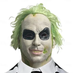 Zombie Halloween Mask Full Head Realistic Mask Beetlejuice Scary Costume Adults' Unisex Halloween Carnival Performance Party Easy Halloween Costumes Dress Up