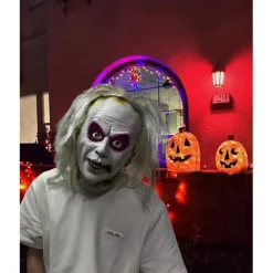 Zombie Halloween Mask Full Head Realistic Mask Beetlejuice Scary Costume Adults' Unisex Halloween Carnival Performance Party Easy Halloween Costumes Dress Up