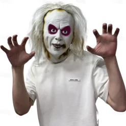 Zombie Halloween Mask Full Head Realistic Mask Beetlejuice Scary Costume Adults' Unisex Halloween Carnival Performance Party Easy Halloween Costumes Dress Up
