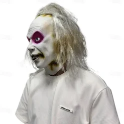Zombie Halloween Mask Full Head Realistic Mask Beetlejuice Scary Costume Adults' Unisex Halloween Carnival Performance Party Easy Halloween Costumes Dress Up