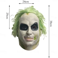 Zombie Halloween Mask Full Head Realistic Mask Beetlejuice Scary Costume Adults' Unisex Halloween Carnival Performance Party Easy Halloween Costumes Dress Up
