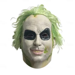 Zombie Halloween Mask Full Head Realistic Mask Beetlejuice Scary Costume Adults' Unisex Halloween Carnival Performance Party Easy Halloween Costumes Dress Up