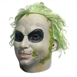 Zombie Halloween Mask Full Head Realistic Mask Beetlejuice Scary Costume Adults' Unisex Halloween Carnival Performance Party Easy Halloween Costumes Dress Up