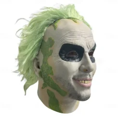 Zombie Halloween Mask Full Head Realistic Mask Beetlejuice Scary Costume Adults' Unisex Halloween Carnival Performance Party Easy Halloween Costumes Dress Up