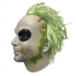 Zombie Halloween Mask Full Head Realistic Mask Beetlejuice Scary Costume Adults' Unisex Halloween Carnival Performance Party Easy Halloween Costumes Dress Up