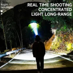 Zoomable 3-in-1 Head Light Induction Flashlight, Super Bright Headlamp with 800mAh Rechargeable Battery Powered for Outdoor Camping Use